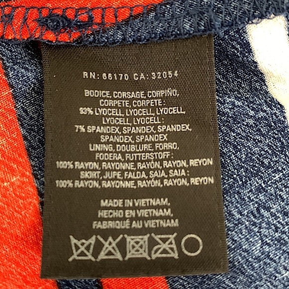 Striped Navy and Red A-Line Dress - Picture 12 of 14